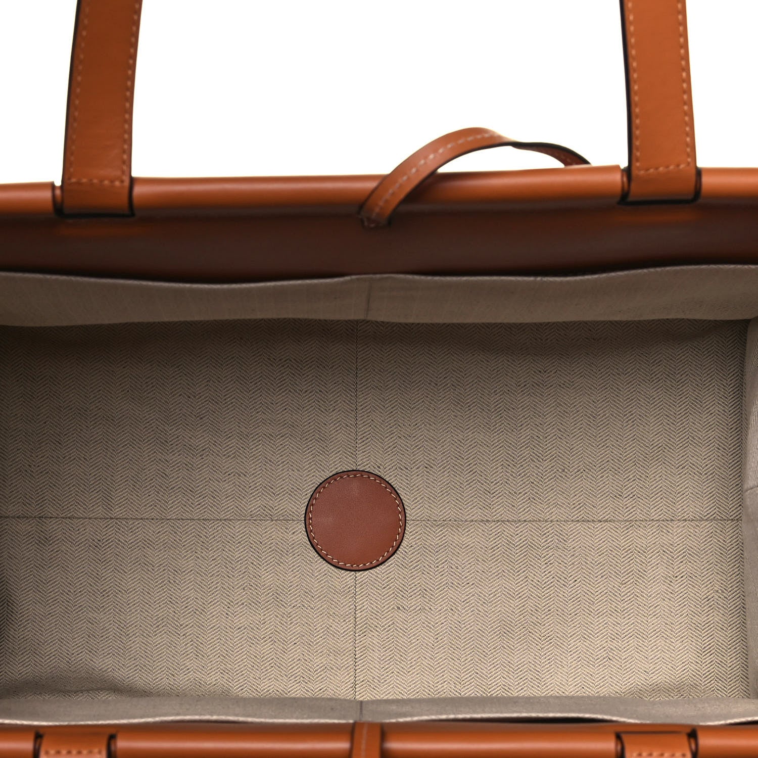 Loewe Grained Calfskin Cushion Tote Tan 5 of 11