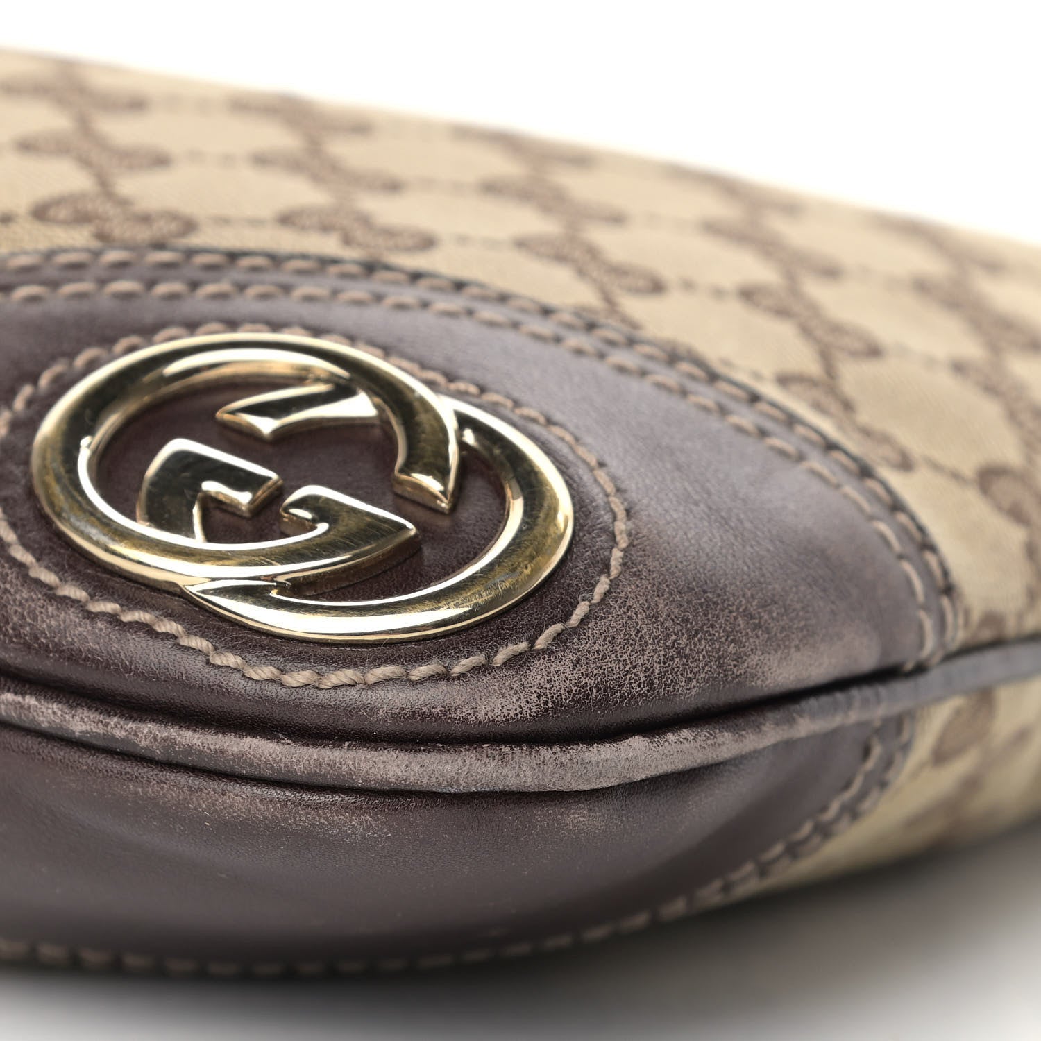 Gucci Monogram Medium New Britt Hobo Dark Brown 9 of 14