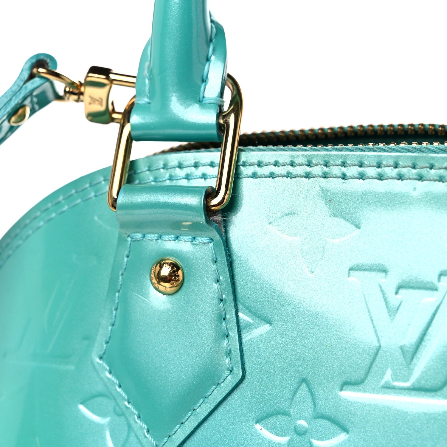 Louis Vuitton Vernis Alma BB Blue Lagon 12 of 16