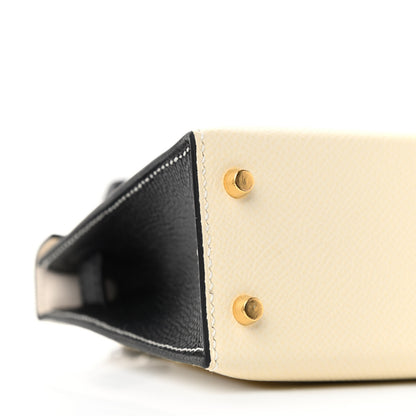 Hermes Epsom Mini Horseshoe Kelly Sellier 20 Nata Black 8 of 9