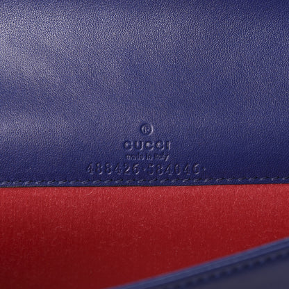 Gucci Velvet Matelasse GG Marmont Mini Bag Cobalt Blue 7 of 9