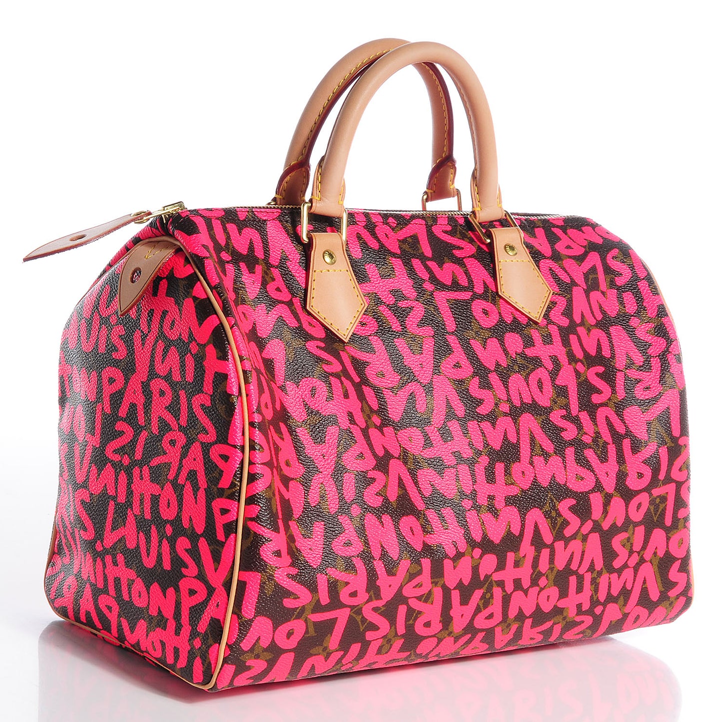 Monogram Graffiti Speedy 30 Fuchsia