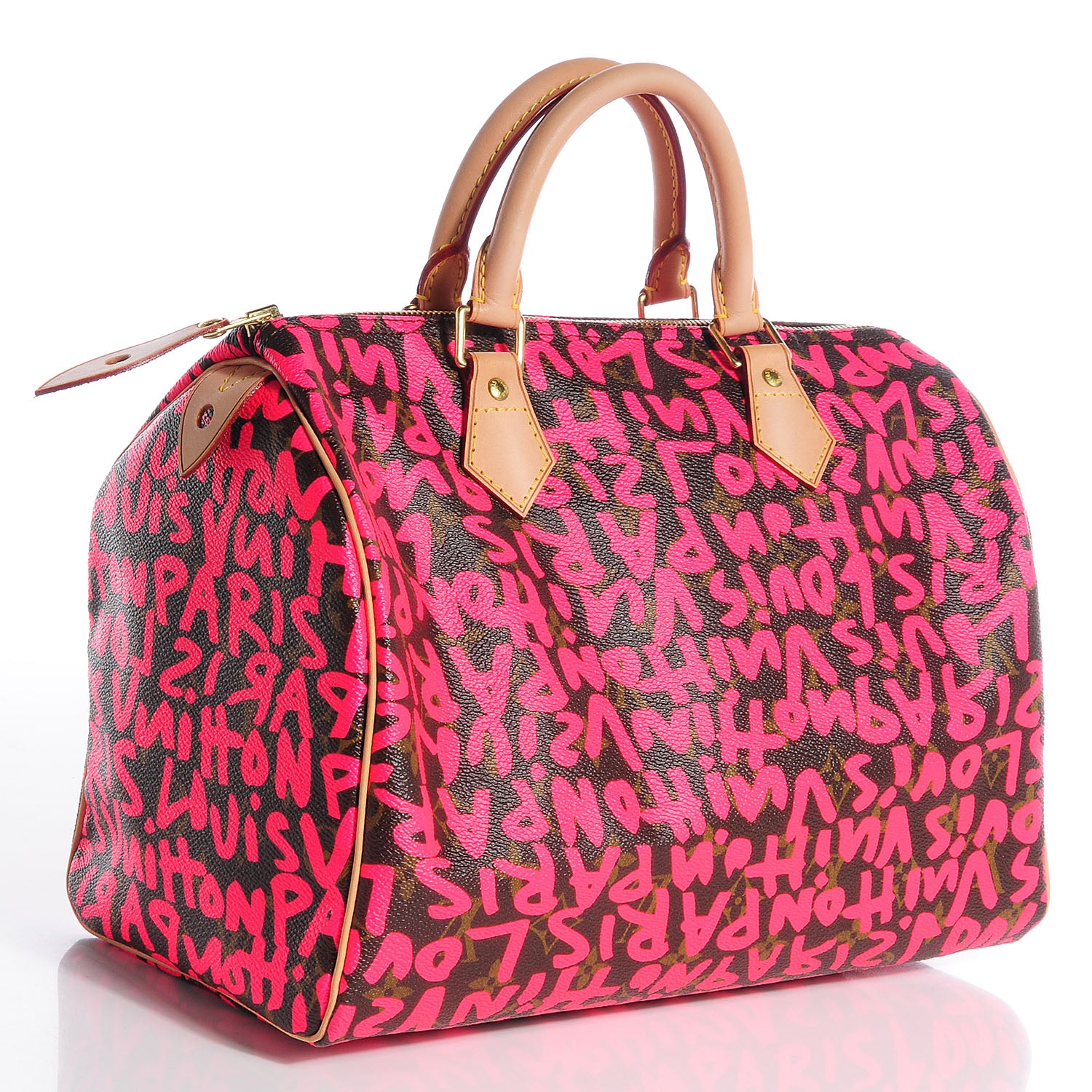 Louis Vuitton Monogram Graffiti Speedy 30 Fuchsia 3 of 7