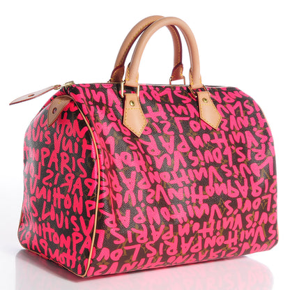 Louis Vuitton Monogram Graffiti Speedy 30 Fuchsia 3 of 7