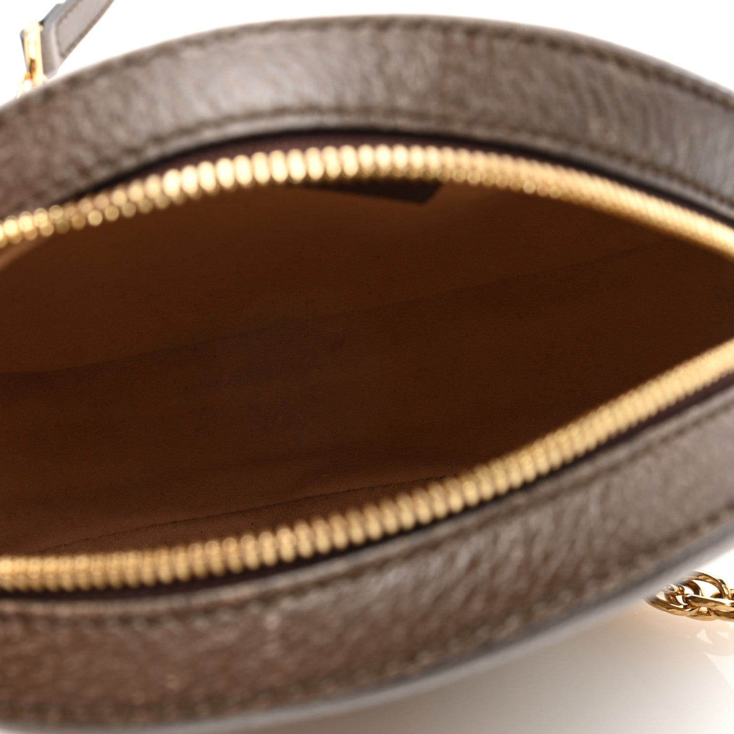 Gucci GG Supreme Monogram Web Mini Ophidia Round Shoulder Bag Brown 5 of 11