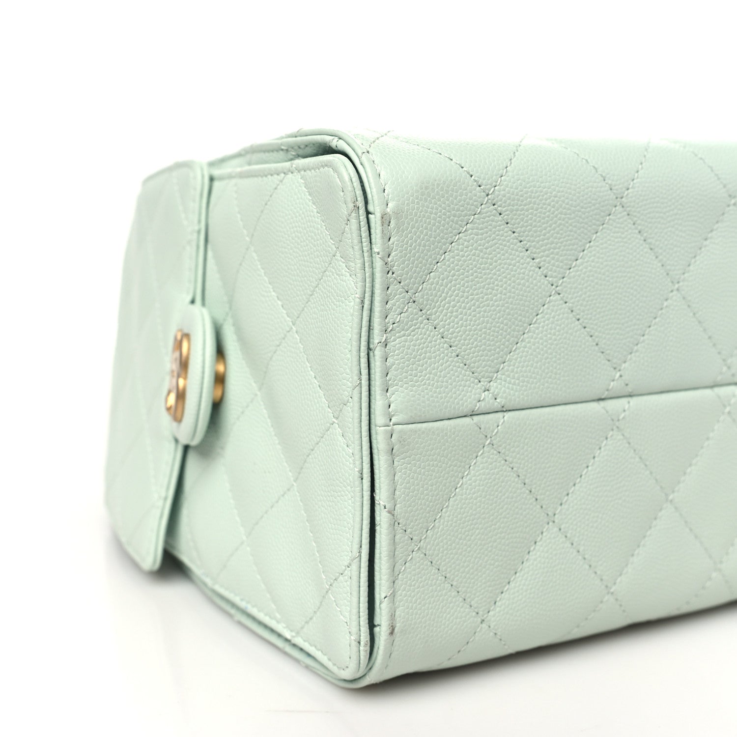 Chanel Caviar Quilted Small Chanel 25 Handbag Light Green 9 of 10