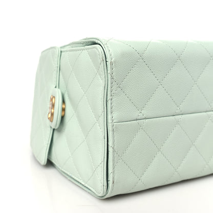Chanel Caviar Quilted Small Chanel 25 Handbag Light Green 9 of 10
