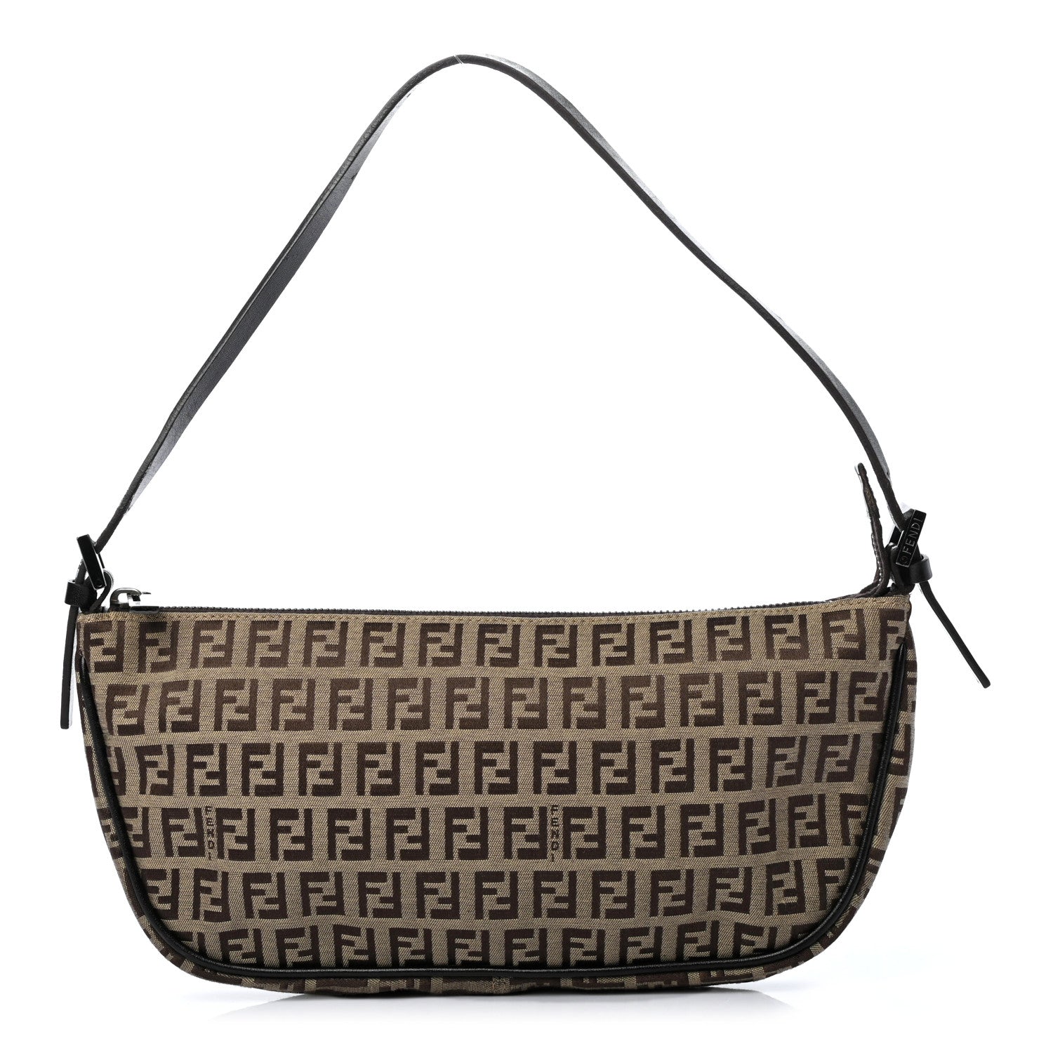 Fendi Zucchino Pochette Dark Brown 1 of 10