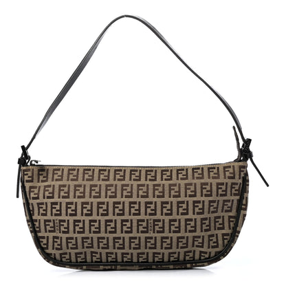 Fendi Zucchino Pochette Dark Brown 1 of 10