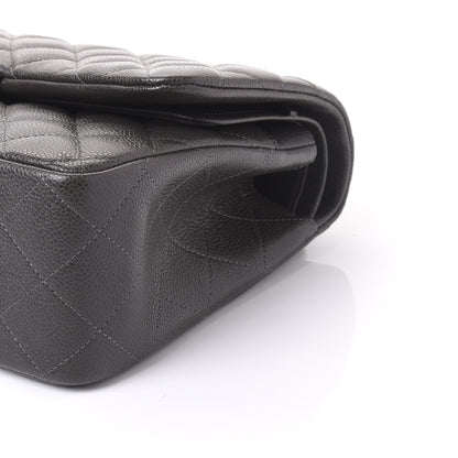 Chanel Caviar Quilted Jumbo Double Flap Dark Grey 6 of 10