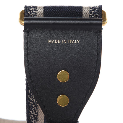 Christian Dior Canvas Embroidered Shoulder Strap Blue 3 of 5