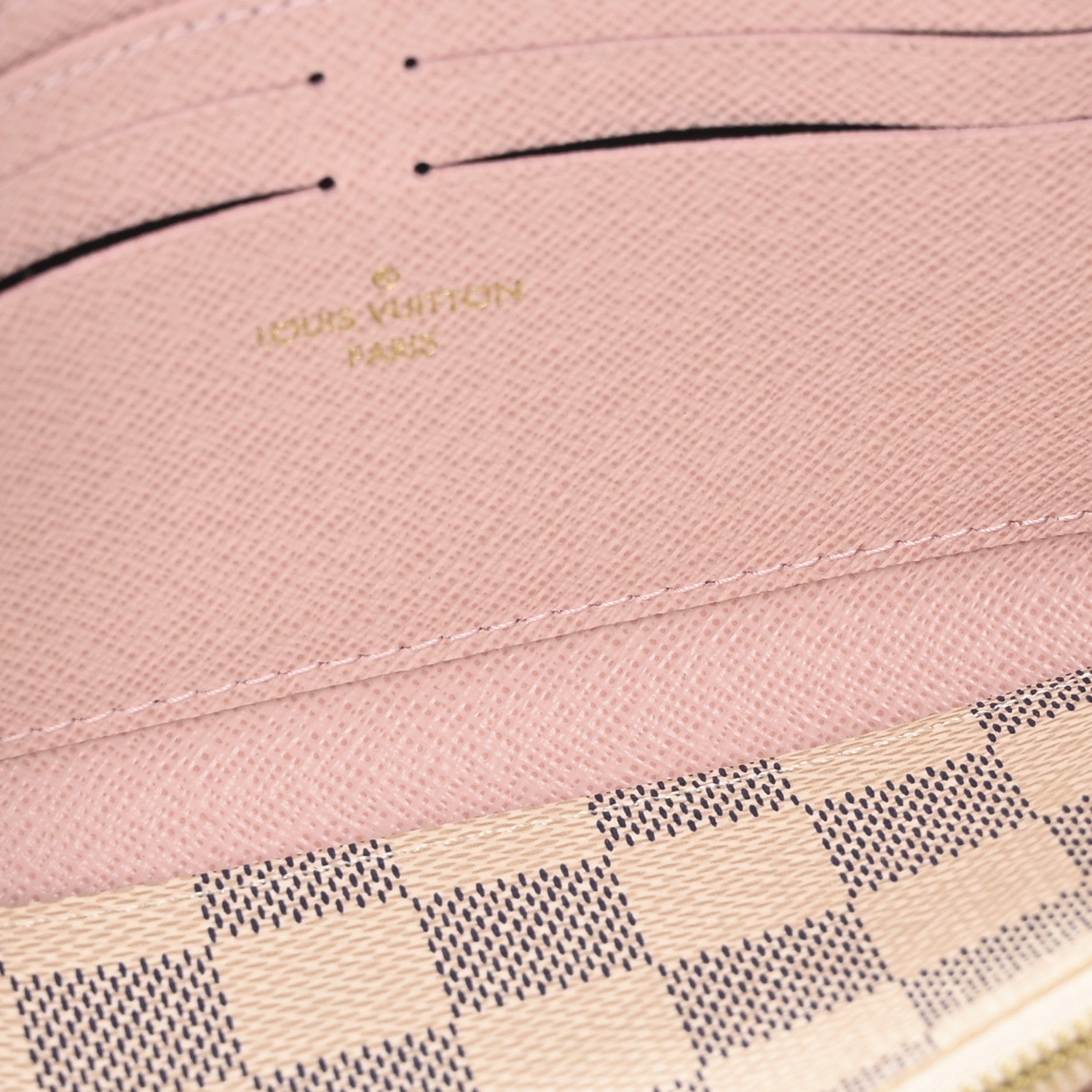 Louis Vuitton Damier Azur Clemence Wallet Rose Ballerine 5 of 7
