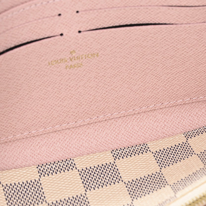 Louis Vuitton Damier Azur Clemence Wallet Rose Ballerine 5 of 7