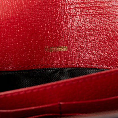 Gucci GG Supreme Monogram Web Queen Margaret Chain Wallet Red 6 of 11