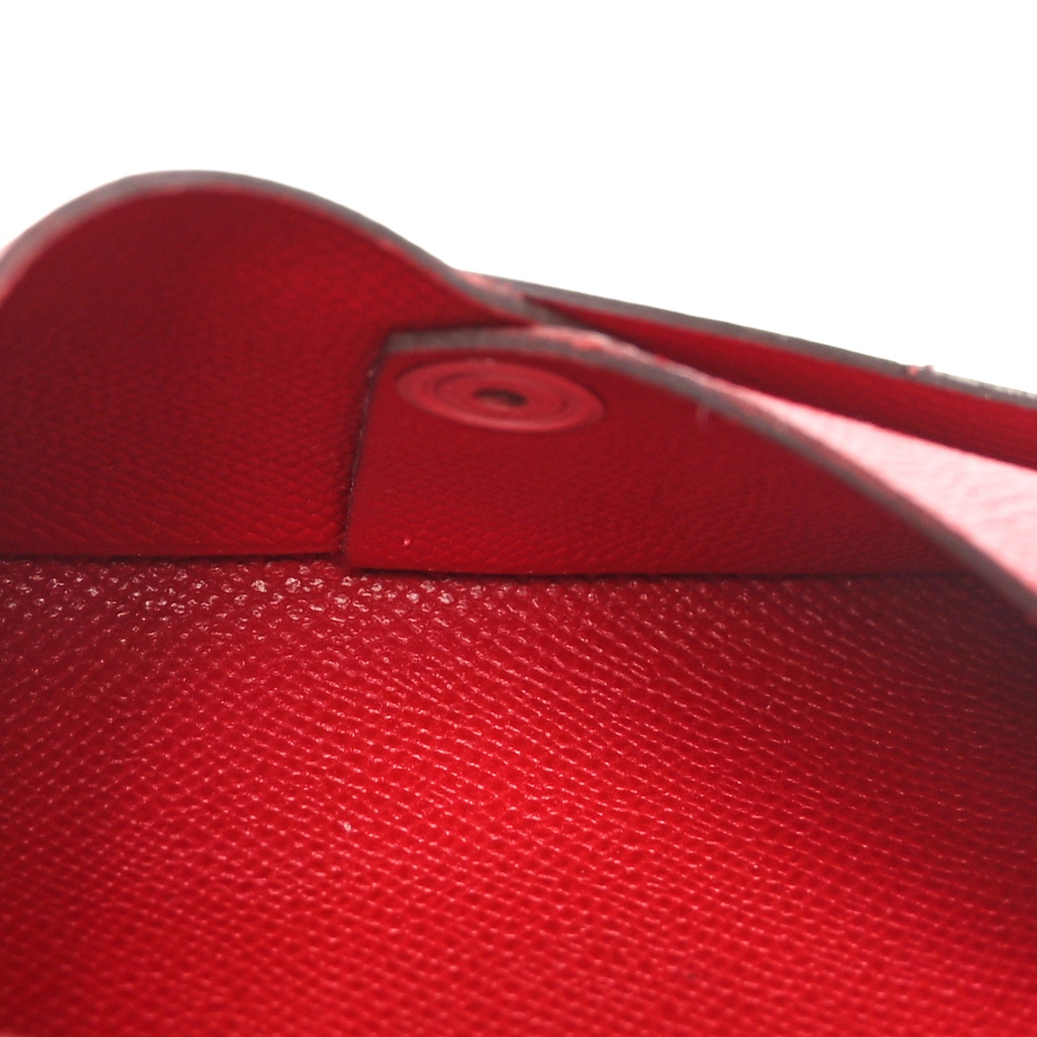 Hermes Madame Calfskin Calvi Card Case Rouge Piment 6 of 11
