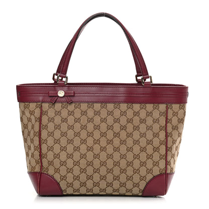 Gucci Monogram Web Medium Mayfair Tote Cherry 1 of 19