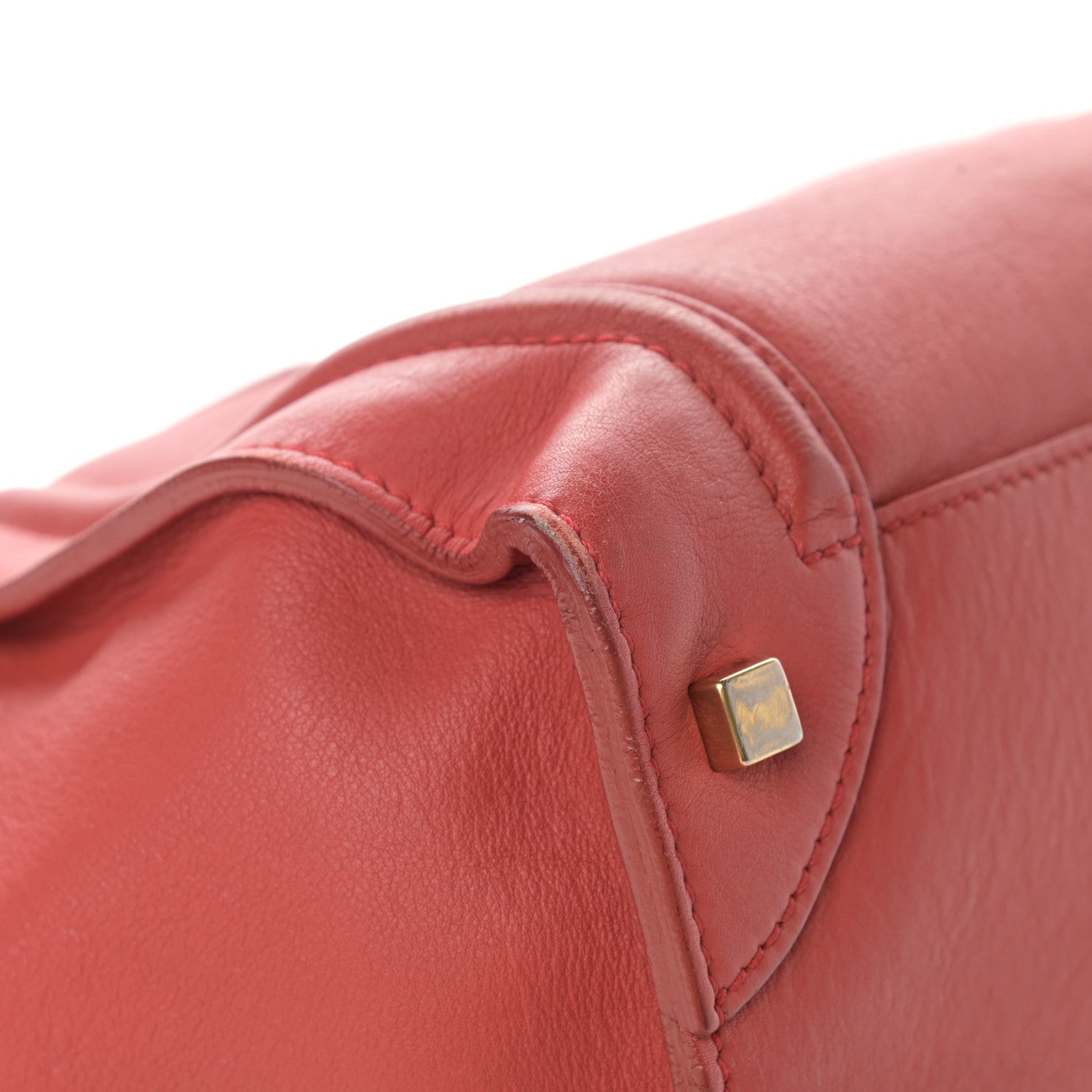 Celine Calfskin Mini Luggage Red 12 of 21