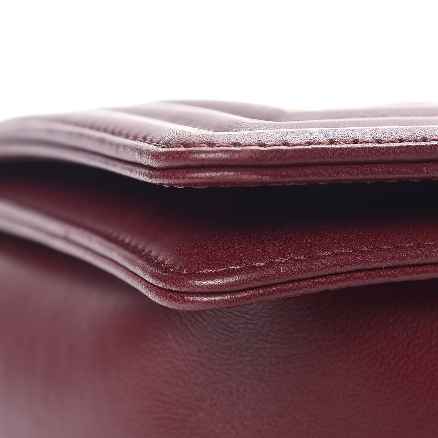 Lambskin Quilted Medium Boy Studded Handle Flap Burgundy Gold