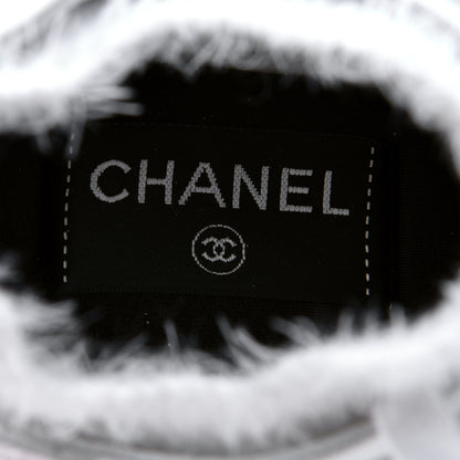 Chanel Wool Suede Calfskin CC Sneakers 36 White 7 of 7