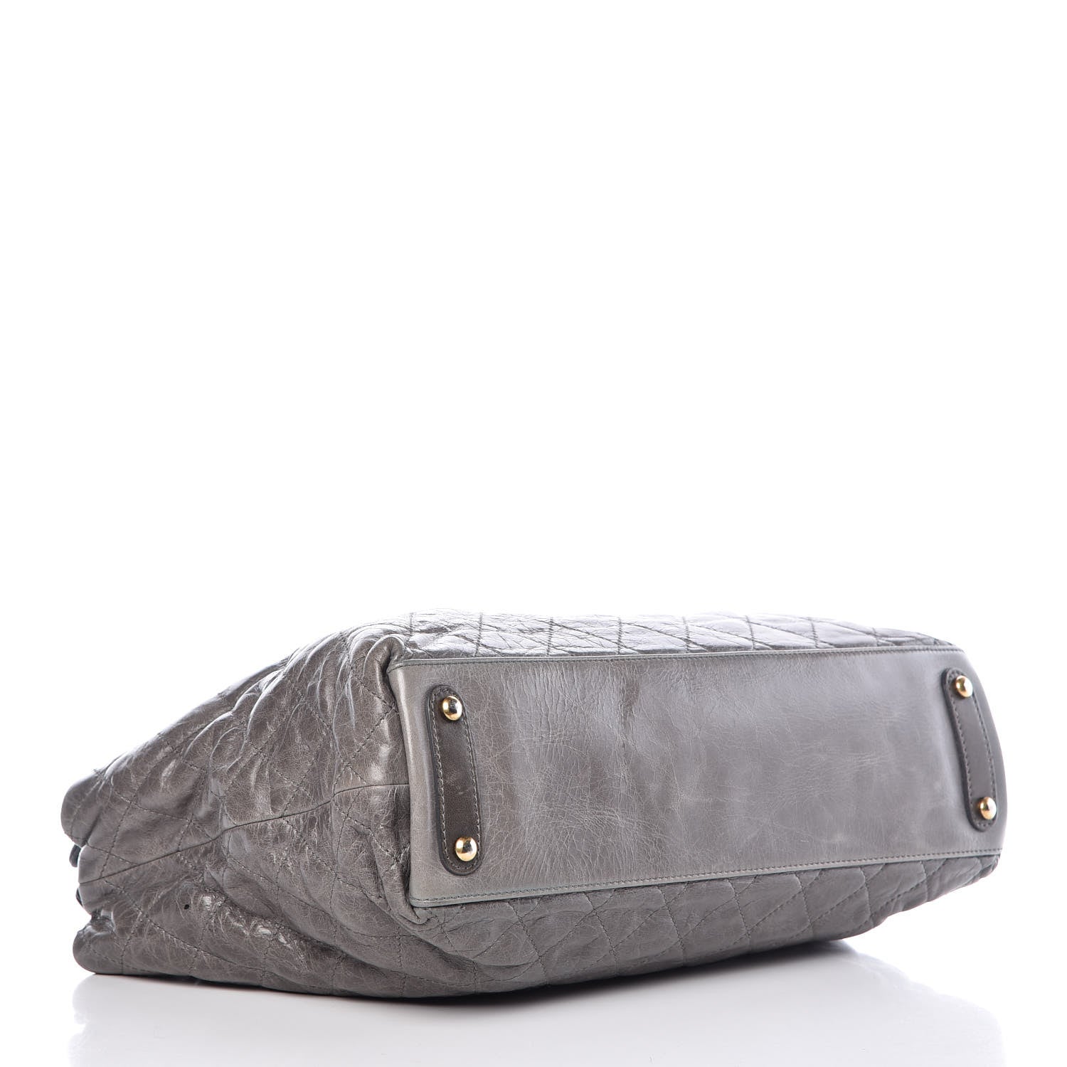 Chanel Glazed Calfskin Stingray Large Bindi CC Tote Grey 4 of 13