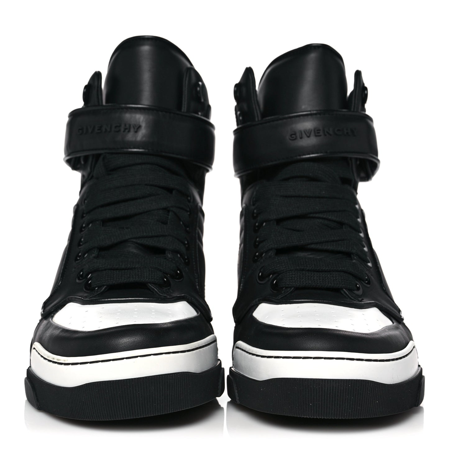 Calfskin Mens Tyson High Top Sneakers 42 Black