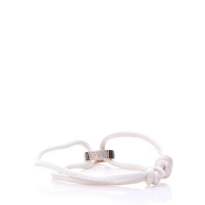 Cartier 18K White Gold Charity LOVE Adjustable Cord Bracelet White 4 of 10