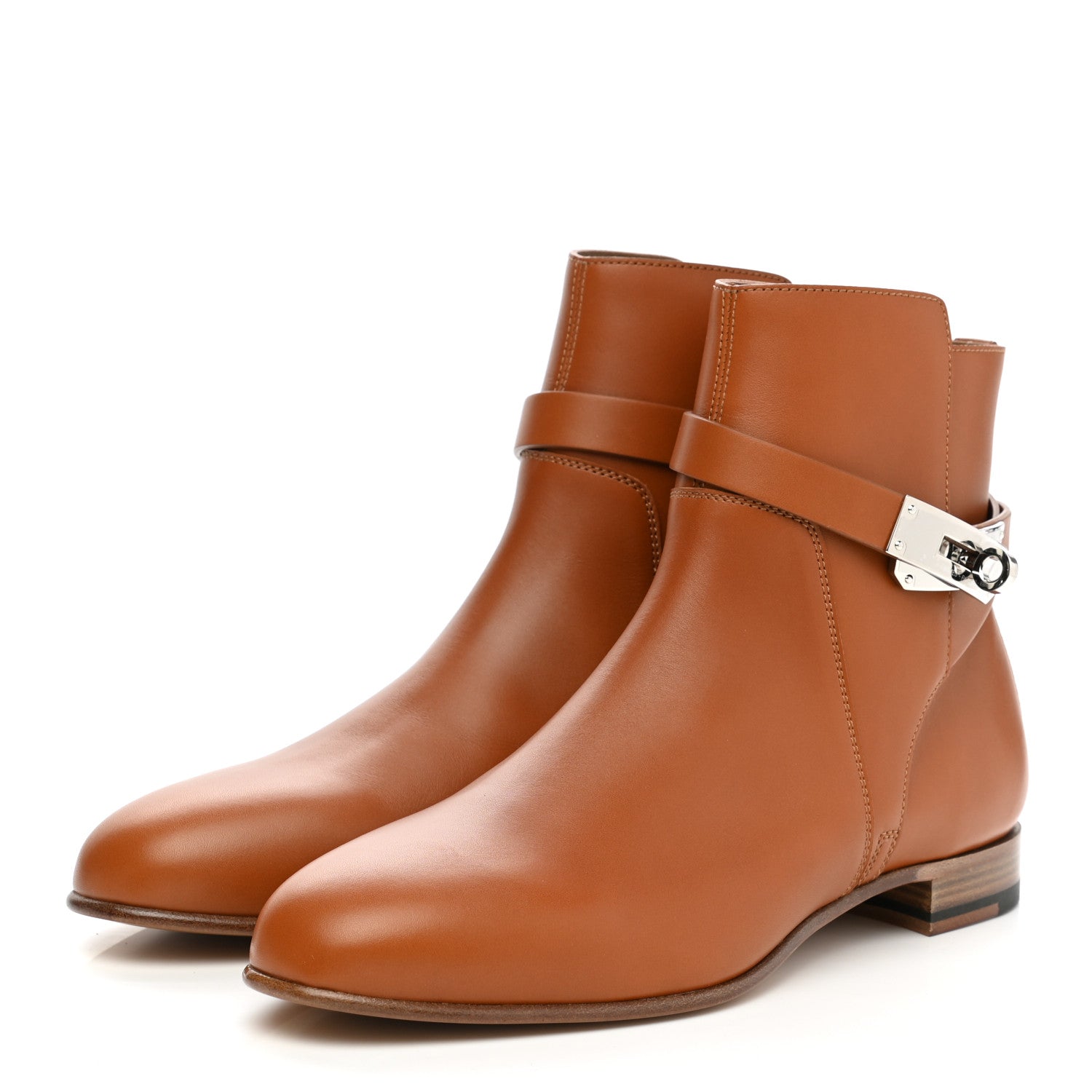 Hermes Calfskin Neo Low Boots 36 Natural 3 of 9