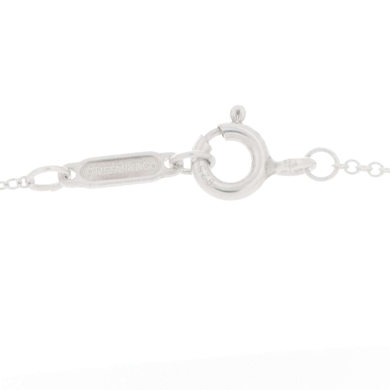 Tiffany Sterling Silver Diamond Somerset Pendant Necklace 3 of 5