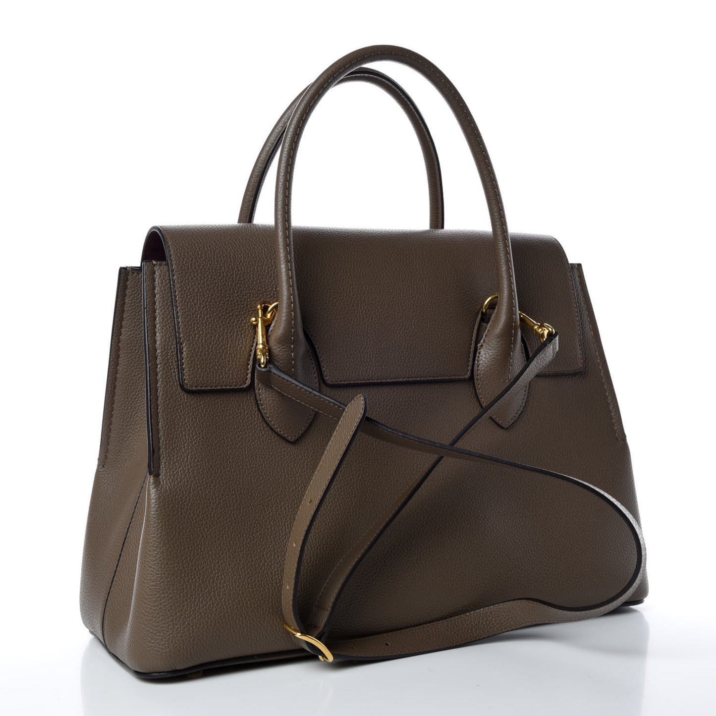 Small Classic Grain Calfskin Large Seaton Grey