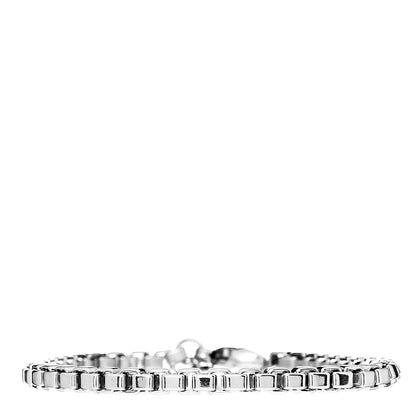 Tiffany Sterling Silver 4mm Venetian Link Bracelet 1 of 4