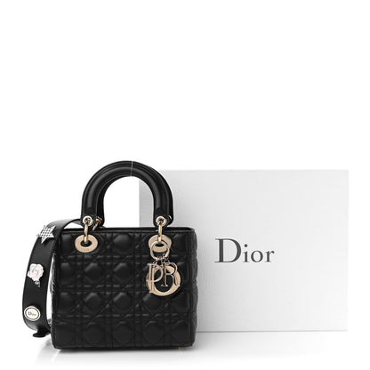 Christian Dior Lambskin Cannage Small Lucky Badges My Lady Dior Black 14 of 14