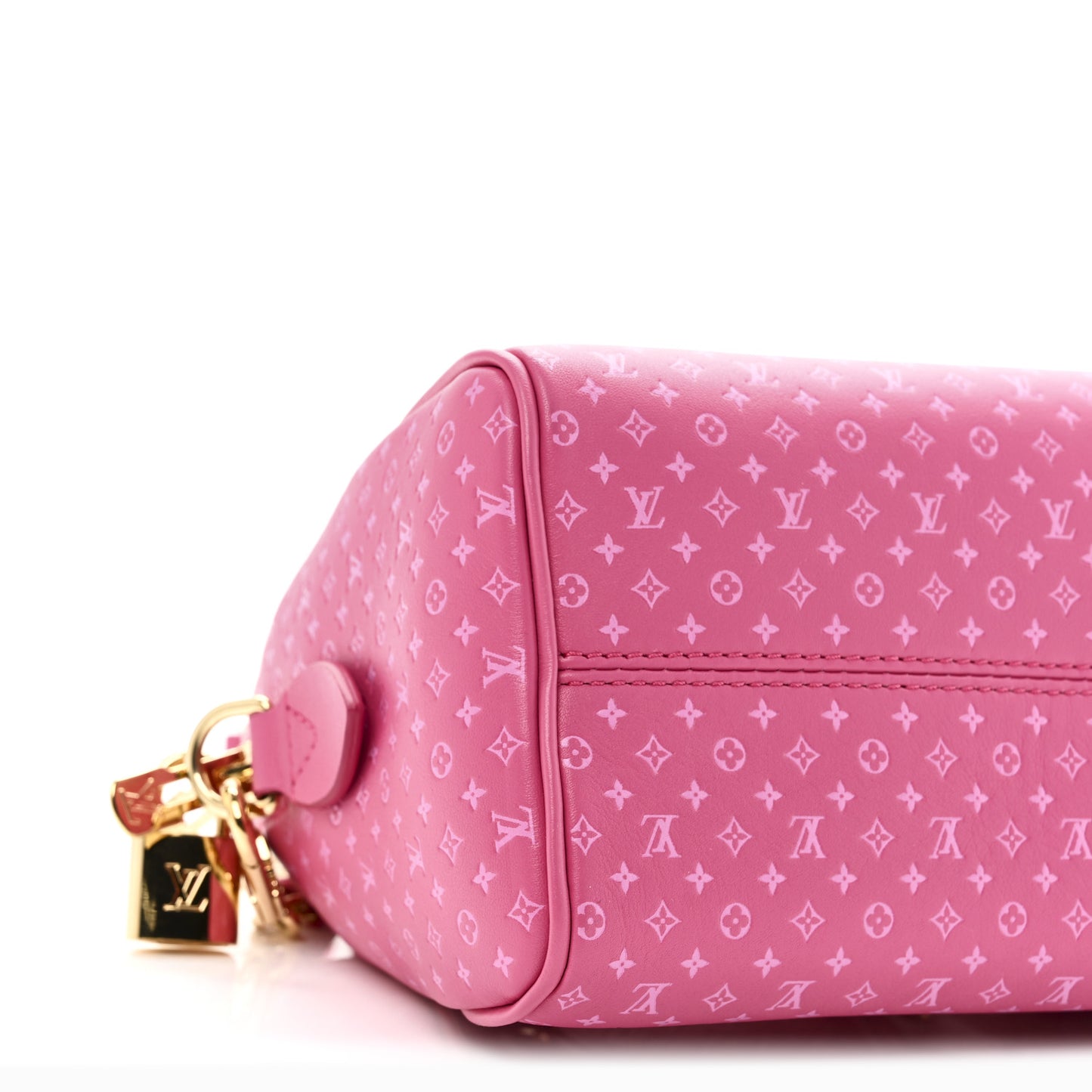 Calfskin Nanogram Embossed Speedy Bandouliere 20 Rose