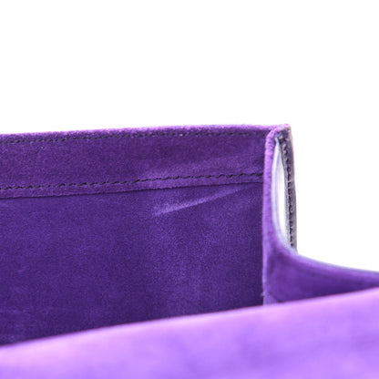 Saint Laurent Textured Calfskin Classic Y Ligne Clutch Purple 8 of 14