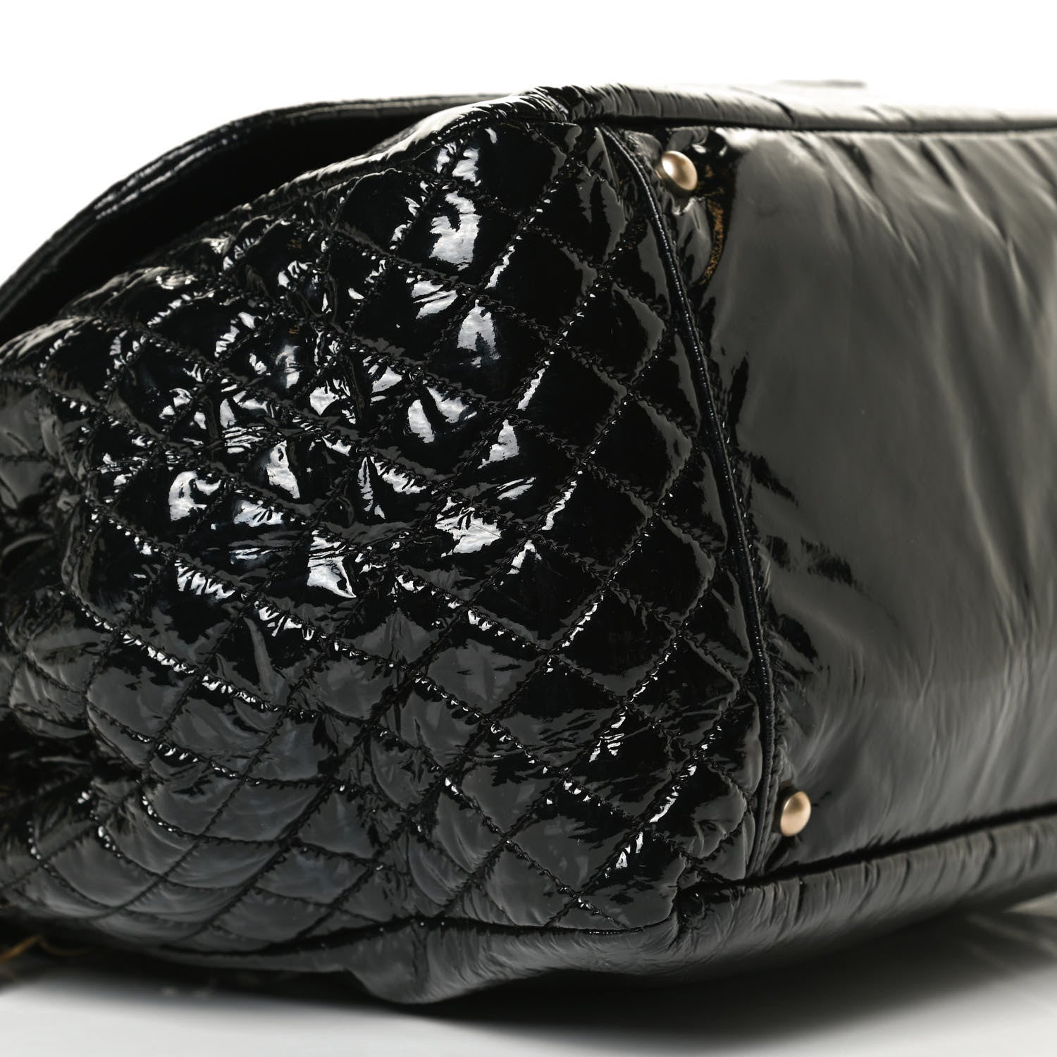 Chanel Vinyl XL Rock and Chain Flap Black 9 of 10