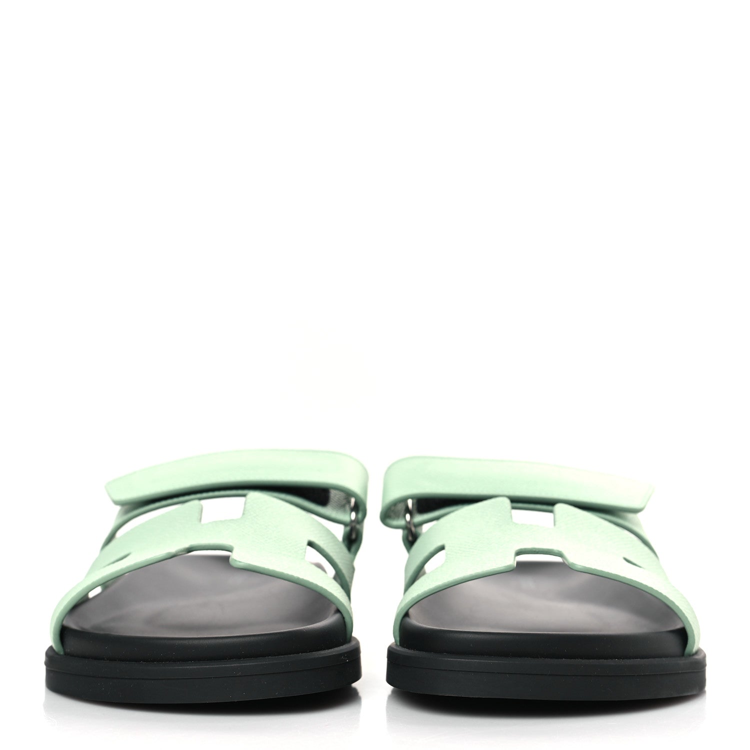 Hermes Epsom Womens Chypre Sandals 38 Vert Jade 2 of 9