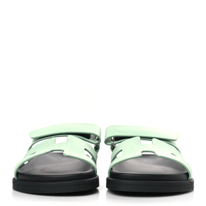 Hermes Epsom Womens Chypre Sandals 38 Vert Jade 2 of 9