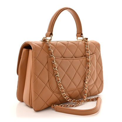 Chanel Lambskin Quilted Medium Trendy CC Flap Dual Handle Bag Camel 3 of 12