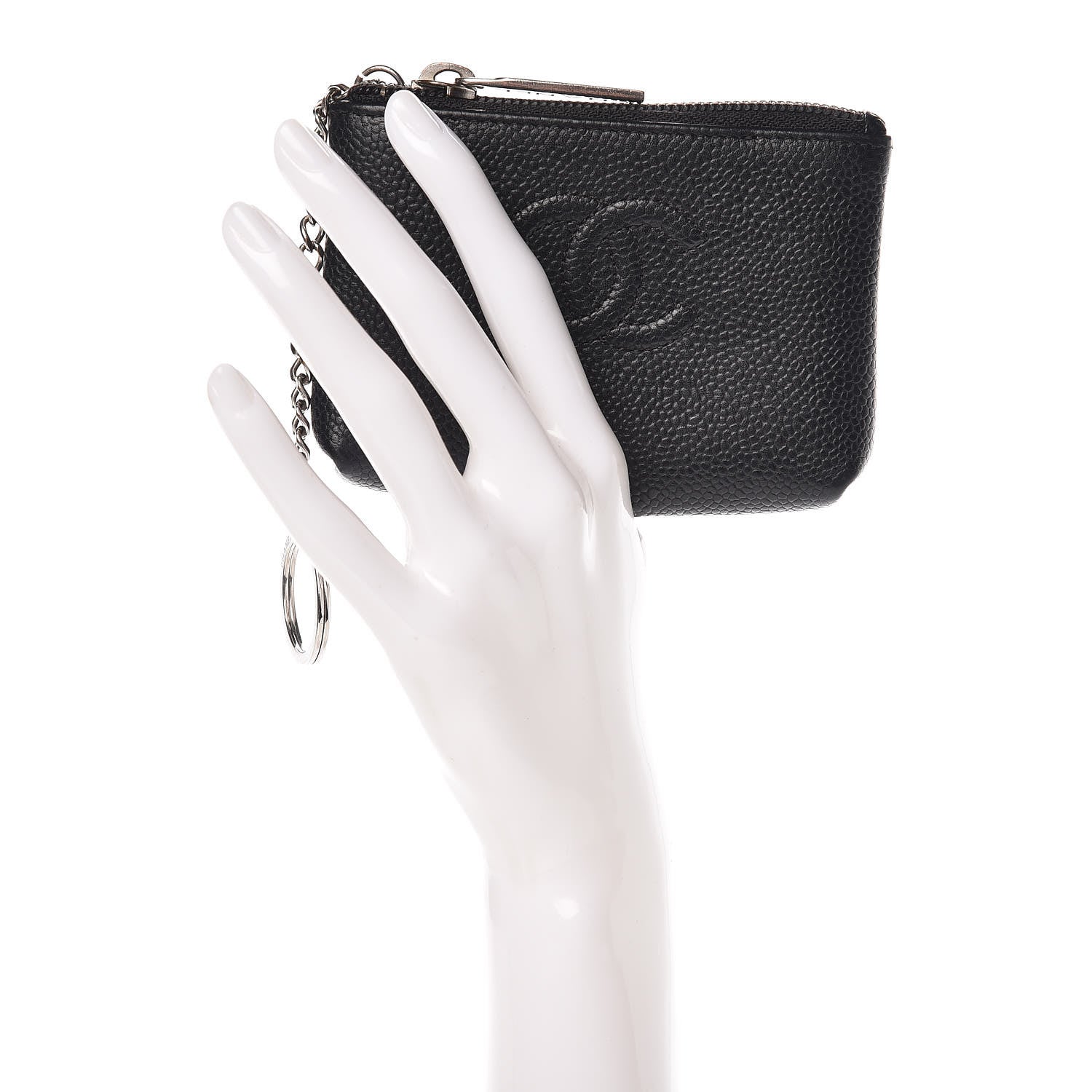 Chanel Caviar Timeless CC Coin Purse Case Black 2 of 9