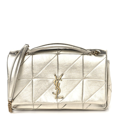 Saint Laurent Lambskin Patchwork Monogram Medium Jamie Gold 1 of 11