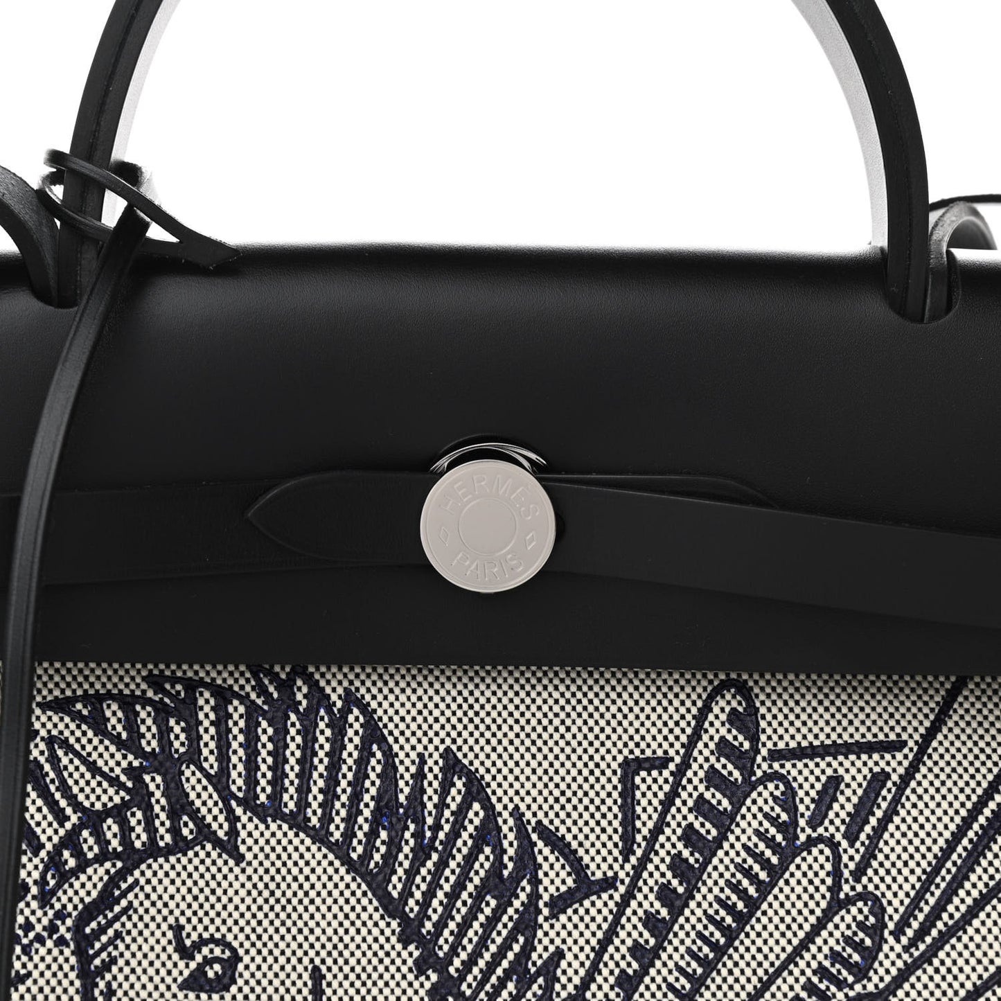 Vache Hunter Toile H Pegase Pop Herbag Zip Retourne 31 PM Bleu Indigo Ecru Black