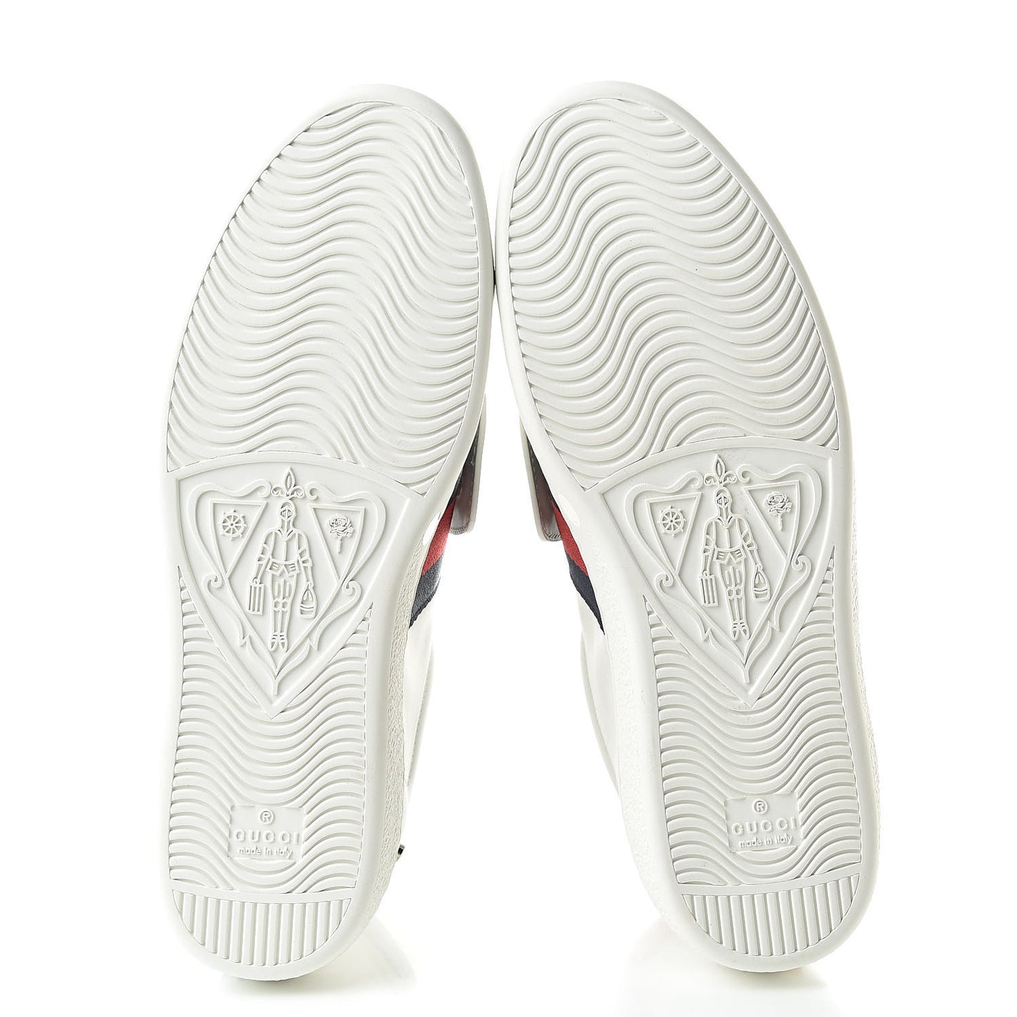 Calfskin Ayers Embroidered Web Mens Ace Removable Patches High Top Sneakers 7.5 White