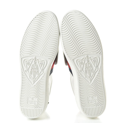 Gucci Calfskin Ayers Embroidered Web Mens Ace Removable Patches High Top Sneakers 7.5 White 5 of 13