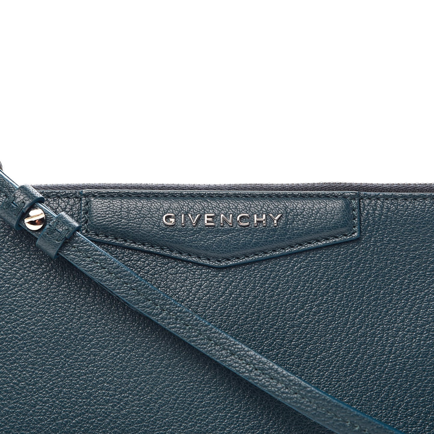 Grained Goatskin Antigona Crossbody Peacock Blue