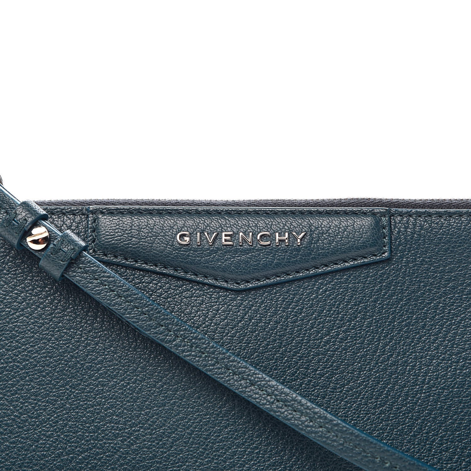Givenchy Grained Goatskin Antigona Crossbody Peacock Blue 11 of 11