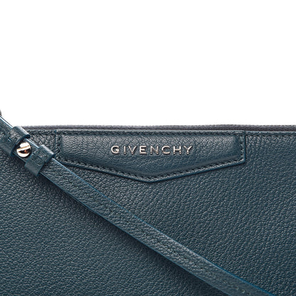 Givenchy Grained Goatskin Antigona Crossbody Peacock Blue 11 of 11