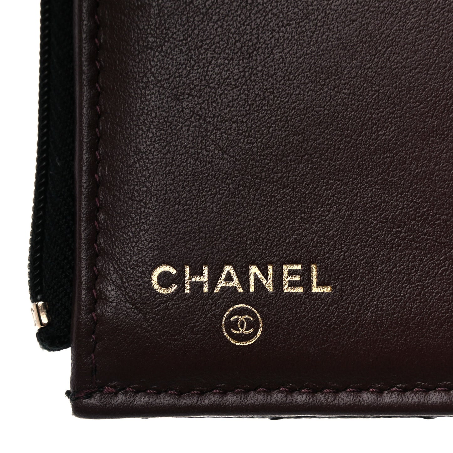 Caviar Quilted Compact Flap Wallet Black