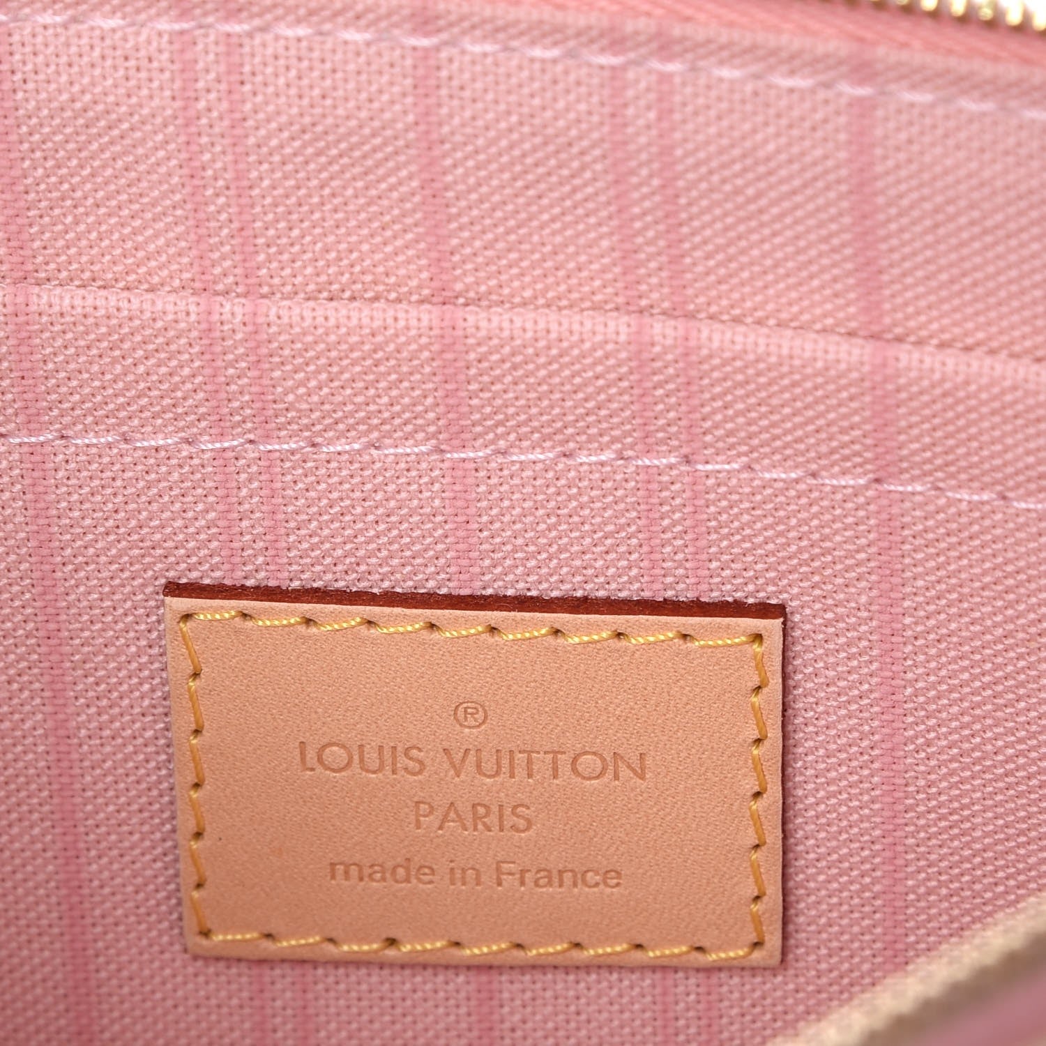 Louis Vuitton Damier Azur Neverfull MM GM Pochette Rose Ballerine 6 of 7