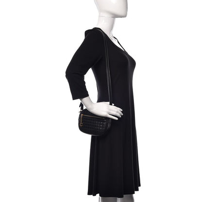 Celine Calfskin Quilted Small C Charm Bag Black 2 of 12