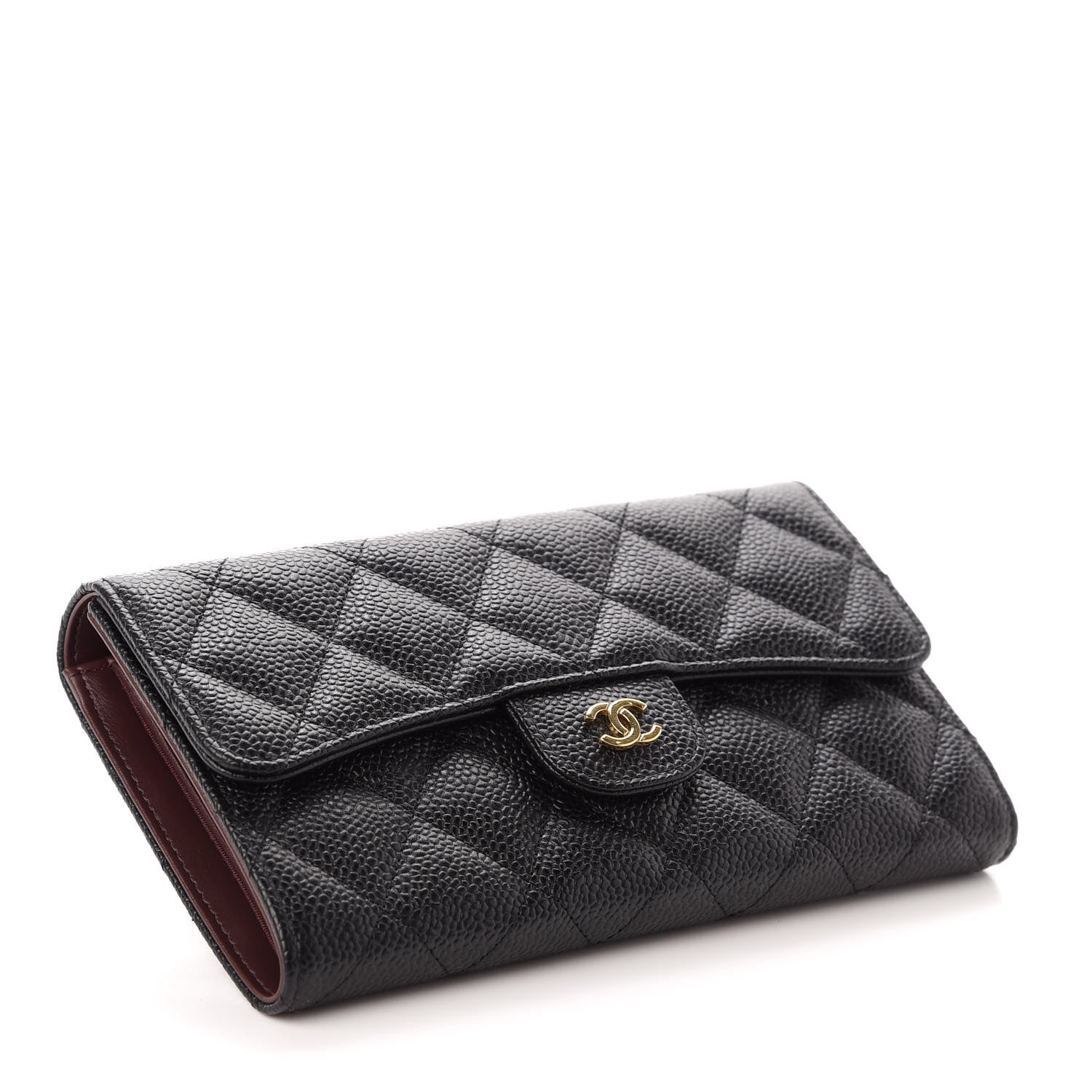 Chanel Caviar Quilted Large Flap Wallet Black 4 of 7