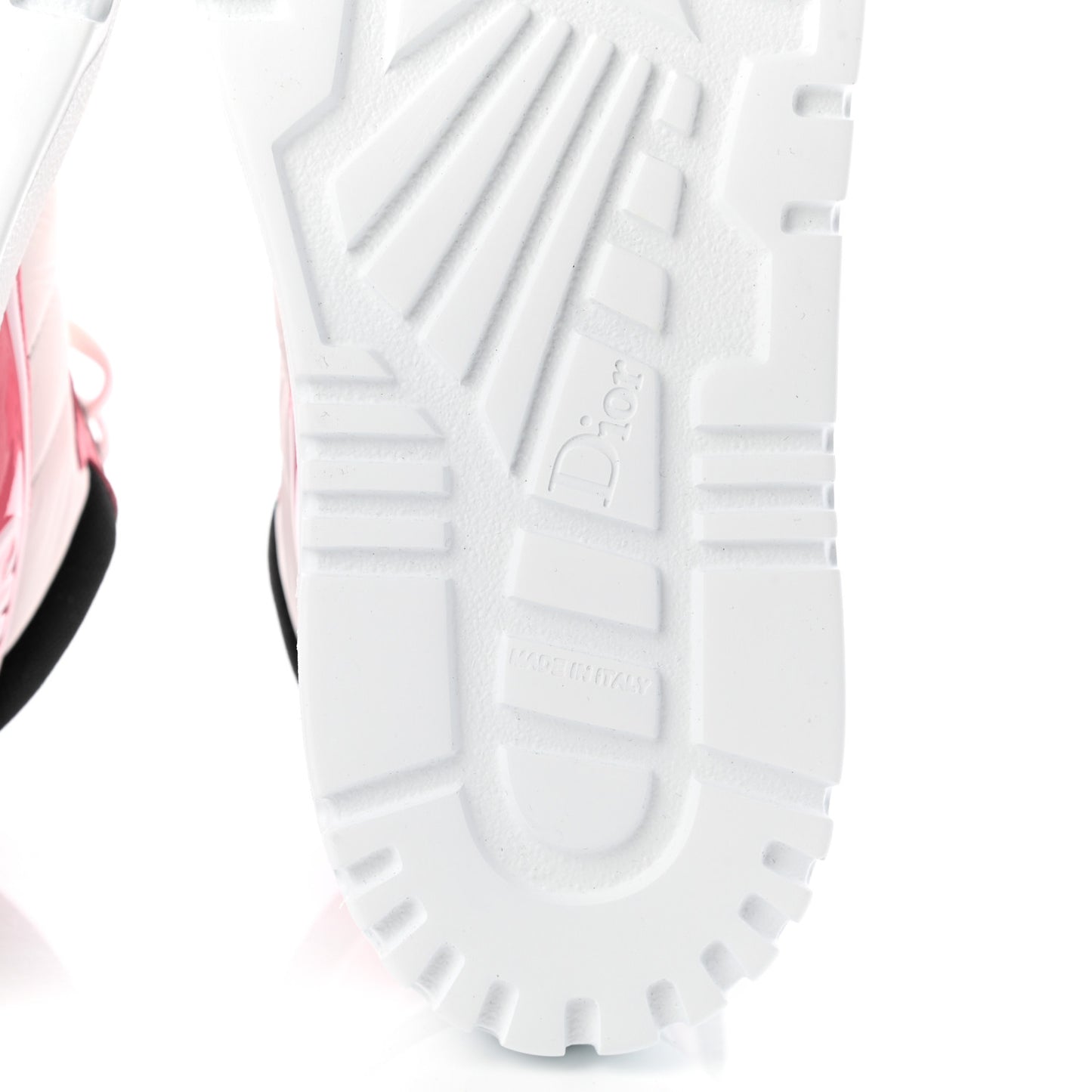 Nylon Calfskin Womens D-Player High Top Sneakers 36 Pink